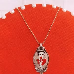 Betty Boop Pendant and Ball Chain 24 in